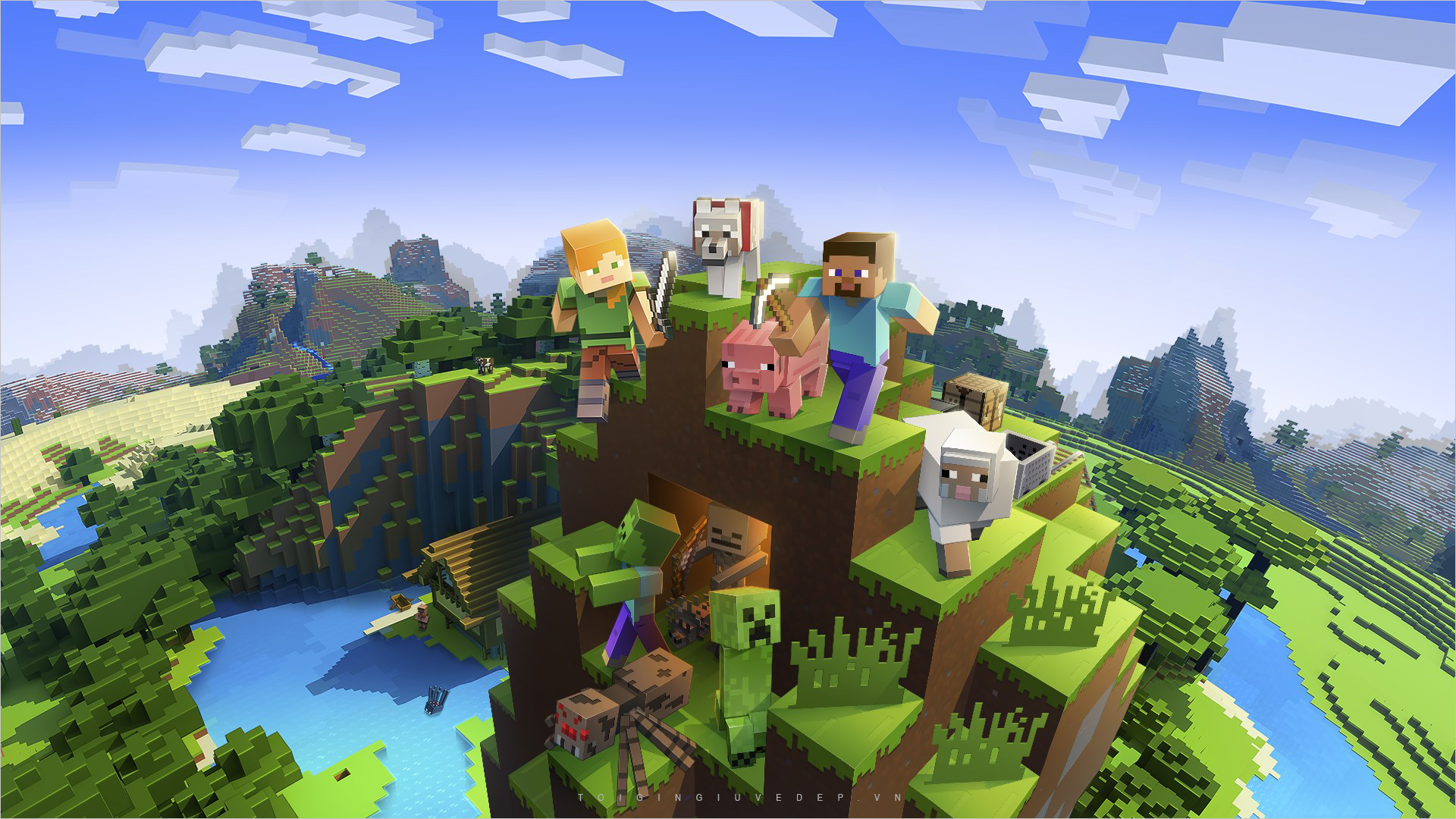 Hình nền  Minecraft màu xanh lá Đồ chơi rừng nhiệt đới Trò chơi Ảnh  chụp màn hình Hình nền máy tính Hệ sinh thái 1920x1080  Hellcome   285300  Hình nền đẹp hd  WallHere