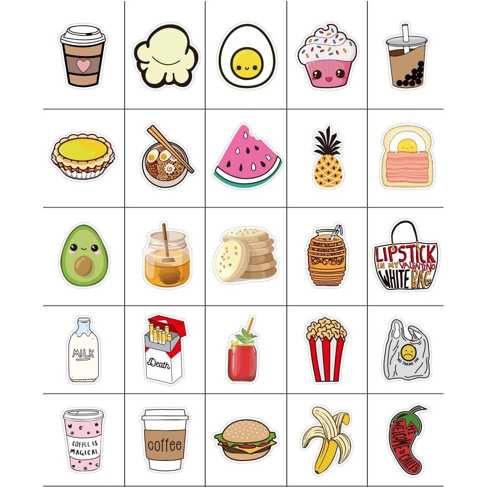 Vẽ Sticker đồ ăn Cute UMA