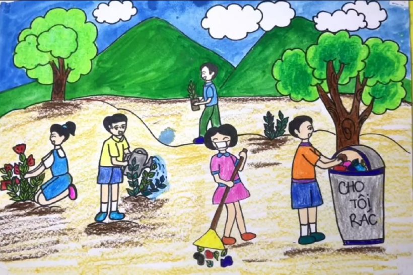 tranh vẽ đảm bảo an toàn môi trường xung quanh cho tới học tập sinh