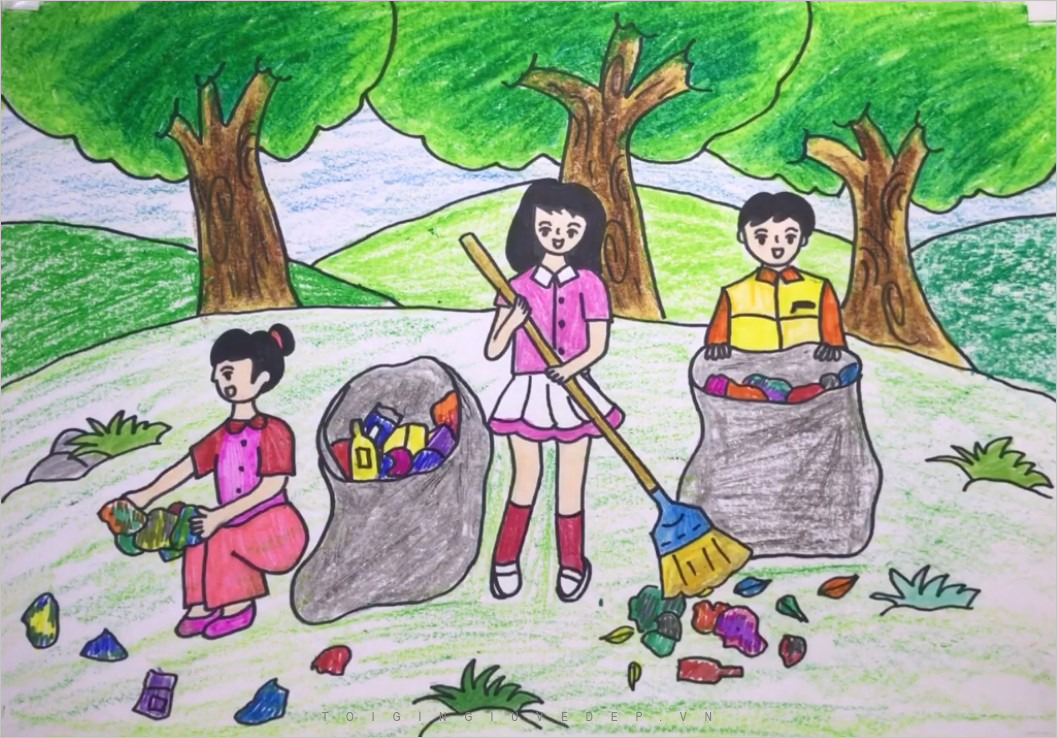 Vẽ Tranh Phong Cảnh Vì Một Môi Trường Xanh Sạch Đẹp P9  YouTube