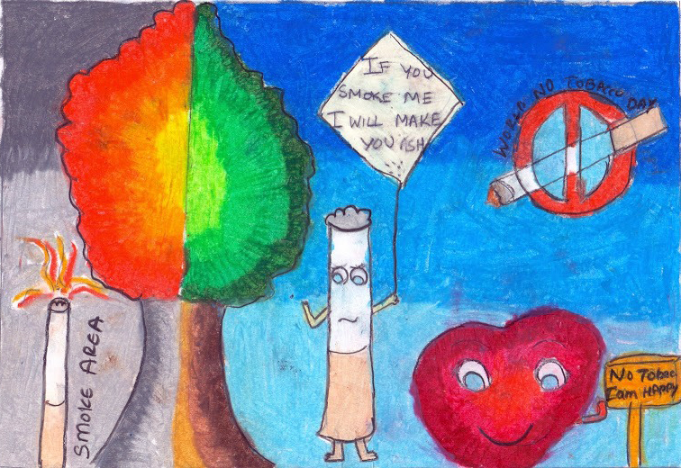 Vẽ Tranh Cấm Hút Thuốc Lá Tuyên Truyền Báo Vệ Sức Khỏe Cộng Đồng