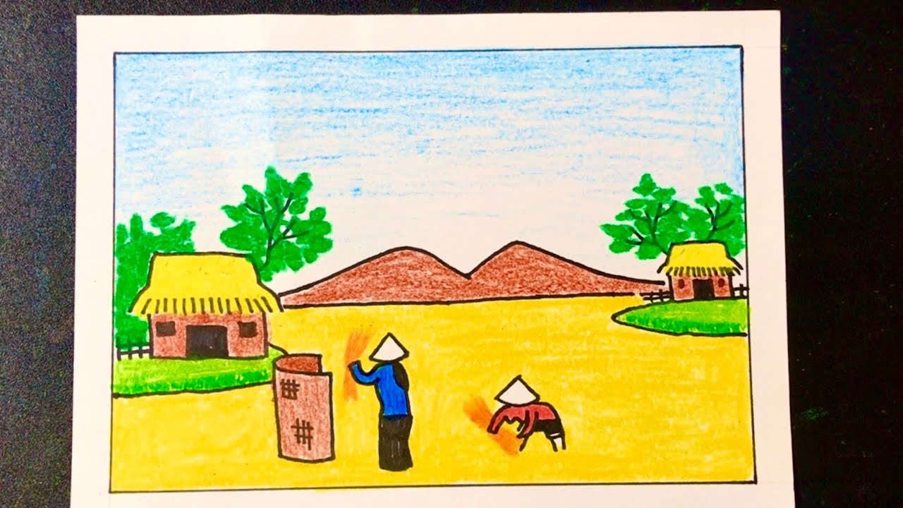 Phim Hoạt Hình Phong Cách Phẳng Vẽ Cặp Vợ Chồng Nông Dân Trồng Cây Người  Phụ Nữ Gieo Hạt Và Người Đàn Ông Cầm Bình Tưới Người Làm Vườn Làm Việc Trong