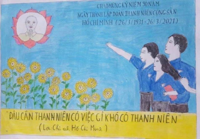 Vẽ tranh lý tưởng Đoàn TNCS Hồ Chí Minh