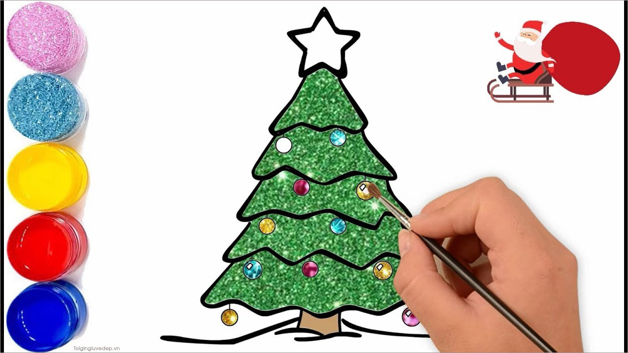 Cách vẽ cây thông Noel tô màu hình cây thông Noel đơn giản đẹp mừng lễ  Giáng Sinh  Trường Trung Cấp Nghề Thương Mại Du Lịch Thanh Hoá