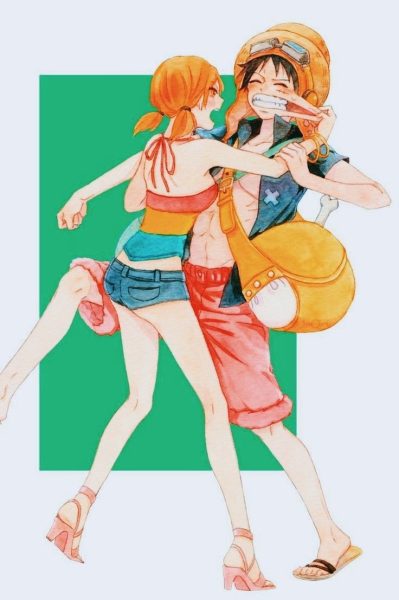 hình ảnh nami và Luffy